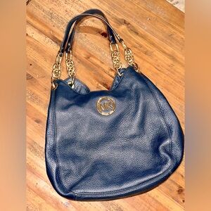 Michael Kors Lillie Tote Bag/shoulder bag  - Navy and gold